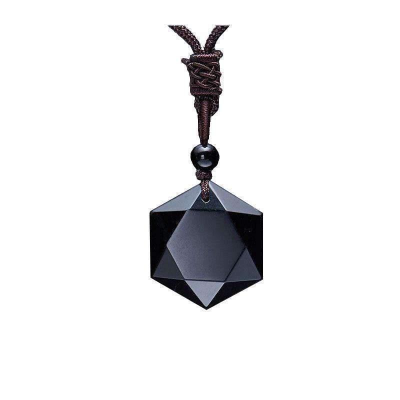 Lokwe™ Hexagonal Obsidian Necklace