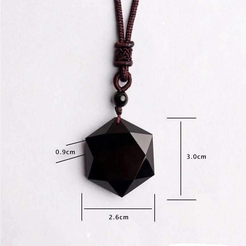 Lokwe™ Hexagonal Obsidian Necklace