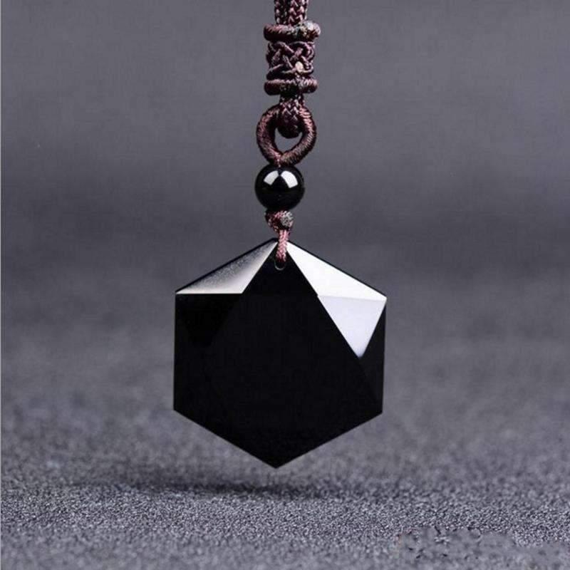 Lokwe™ Hexagonal Obsidian Necklace